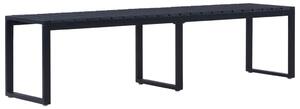 Vrtna klupa od PS ploče 180 cm crna - 180 x 40 x 45 cm 1 1 2