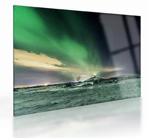 Staklena slika polarne svjetlosti (70x50 cm)