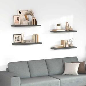Plutajuće zidne police 4 kom sjajne sive 80 x 23 5 x 3 8 cm MDF - visoko sjajno siva 80 x 23.5 x 3.8 cm 4 1