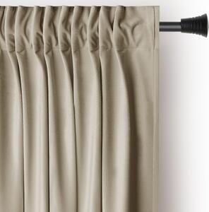 Smeđa/bež zavjesa za djelomično zamračenje od samta 140x245 cm Pleat – Restilo