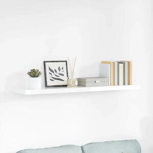 Plutajuća zidna polica visoki sjaj bijela 120x23 5x3 8 cm MDF - Visoko sjajno bijela 120 x 23.5 x 3.8 cm 1 1