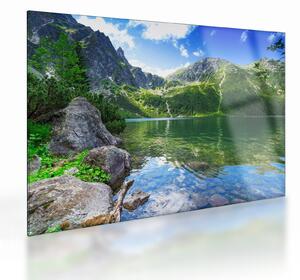 Staklena slika jezera u Tatrama (70x50 cm)