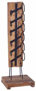 Stalak za vino za 6 boca 35 x 35 x 100 cm od masivne tikovine