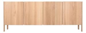 Komoda od punog hrasta u prirodnoj boji 220x85x42 cm Dvor – Gazzda