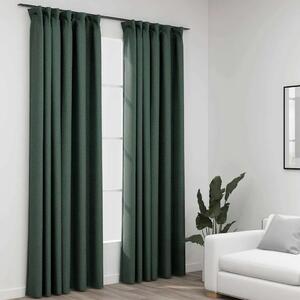 Zavjese za zamračivanje s kukama 2 kom zelene 140 x 245 cm - Zelena 140 x 245 cm 2 Zelena