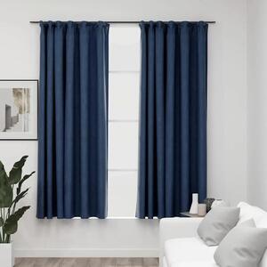 Zavjese za zamračivanje s kukama 2 kom plave 140 x 175 cm - Plava 140 x 175 cm 2 Plava