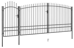 Vrtna ograda Woerden s vrhom u obliku koplja 5x1 95 m crna - 5 x 2.45 m 5 x 2.45 m