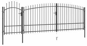 Vrtna ograda Woerden s vrhom u obliku koplja 5x1 75 m crna - 5 x 2.25 m 5 x 2.25 m