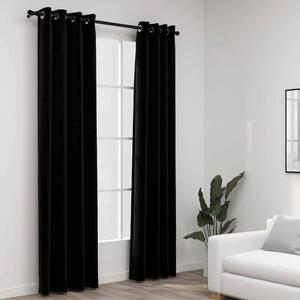 Zavjese za zamračivanje s prstenima 2 kom crne 140 x 245 cm - Crna 140 x 245 cm 2 Crna