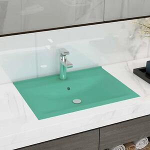 Luksuzni Lavabo - Umivaonik mat svjetlozeleni 60 x 46 cm keramički - mat svjetlozelena Mat svjetlozelena