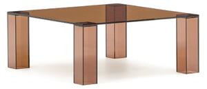 Smeđi stakleni stolić za kavu 85x85 cm Adularia – Kave Home