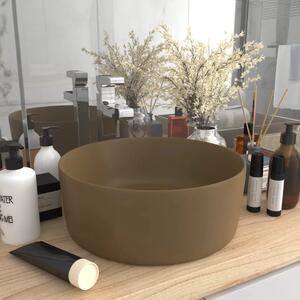 Luksuzni okrugli Lavabo - Umivaonik mat krem 40 x 15 cm keramički - mat krem Mat krem