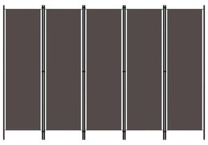 Paravan - Sobna pregrada s 5 panela antracit 250 x 180 cm - Antracit 5 1 Antracit