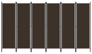 Paravan - Sobna pregrada sa 6 panela smeđa 300 x 180 cm - Smeđa 6 1 Smeđa