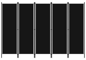 Paravan - Sobna pregrada s 5 panela crna 250 x 180 cm - Crna 5 1 Crna