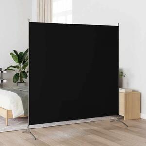Paravan - Sobna pregrada crna 175 x 180 cm od tkanine - Crna 175 x 180 cm 1 1