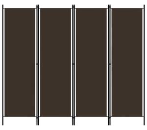 Paravan - Sobna pregrada s 4 panela smeđa 200 x 180 cm - Smeđa 4 1 Smeđa