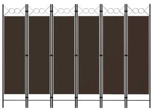 Paravan - Sobna pregrada sa 6 panela smeđa 240 x 180 cm - Smeđa 6 1 Smeđa
