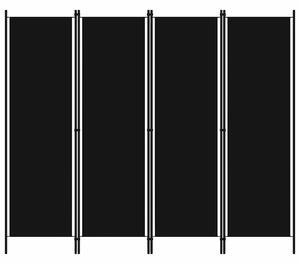 Paravan - Sobna pregrada s 4 panela crna 200 x 180 cm - Crna 4 1 Crna