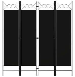 Paravan - Sobna pregrada s 4 panela crna 160 x 180 cm - Crna 4 1 Crna