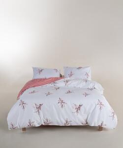 Bijela/ružičasta posteljina za bračni krevet/za produženi krevet od renforce pamuka 240x220 cm Breeze Floral – Mila Home Luxury