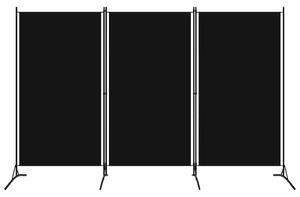 Paravan - Sobna pregrada s 3 panela crna 260 x 180 cm - Crna 260 x 180 cm 1 1