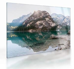 Staklena slika planinskog jezera (70x50 cm)