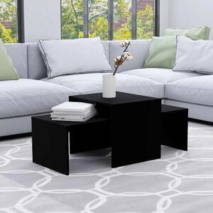 Set stolića za kavu crni 100 x 48 x 40 cm konstruirano drvo - Crna 1 Crna