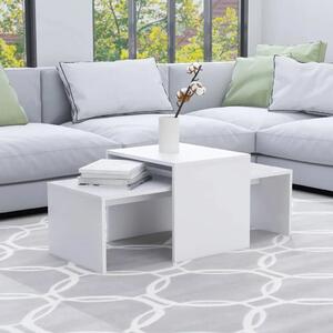 Set stolića za kavu bijeli 100 x 48 x 40 cm konstruirano drvo - Bijela 1 Bijela