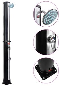 Vanjski solarni tuš 40l – s glavom za tuš i slavinom - Crna i srebrna 1 Crna i srebrna