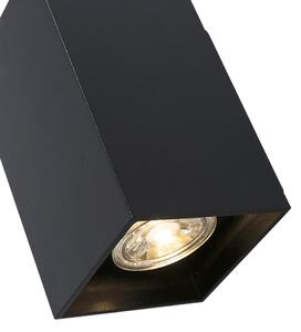 Set od 2 moderne zidne lampe crni kvadrat - Sandy