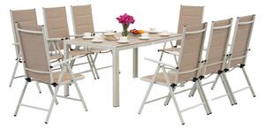 Polywood Verona aluminijska vrtna garnitura za 8 osoba Garden Point bež