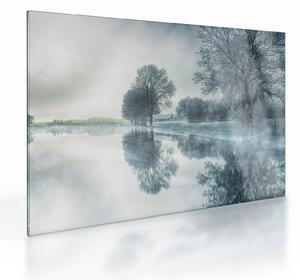 Staklena slika zimske prirode (70x50 cm)