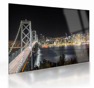Staklena slika Brooklyn mostova i New Yorka (70x50 cm)