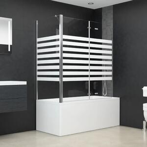 Tuš kabina 120 x 68 x 130 cm od kaljenog stakla prugasta - Bijela Pruga Bijela Pruga