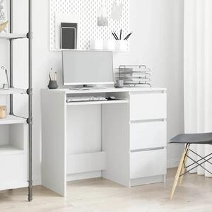Radni stol bijeli 90 x 45 x 76 cm konstruirano drvo - Bijela Bijela
