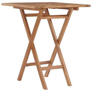 Sklopivi vrtni stol 60 x 60 x 75 cm od masivne tikovine - 1 Četvrtasto Četvrtasto