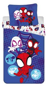 Plava pamučna dječja posteljina za krevet za jednu osobu 140x200 cm Spidey – Jerry Fabrics