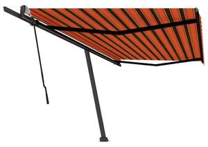 VidaXL Samostojeća tenda ručno uvlačenje 500 x 300 cm narančasto-smeđa