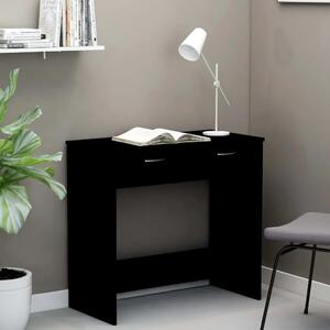 Radni stol crni 80 x 40 x 75 cm od konstruiranog drva - Crna Crna