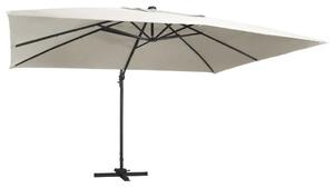 Konzolni vrtni suncobran LED sa stupom 400x300 cm boja pijeska - Pijesak 400 x 300 cm (7 x 5 cm) 1 Pijesak