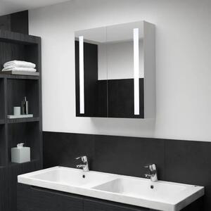 LED kupaonski ormarić s ogledalom 60 x 14 x 62 cm - bijela i srebrna 62 x 14 x 60 cm 1 Bijela i srebrna