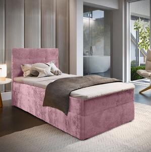 Tapecirani krevet boxspring GLORIEN VELVET 90x200 cm ružičasti Madrac: Bonell opružni madrac