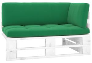 VidaXL Kutna vrtna sofa od paleta od bijelo impregnirane borovine