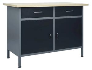 Radni stol crni 120 x 60 x 85 cm čelični