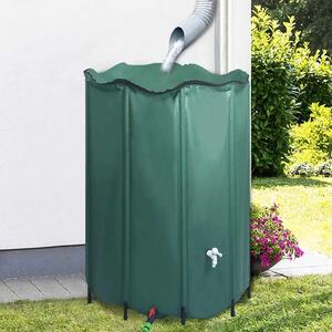 Sklopivi spremnik za kišnicu sa slavinom 1250 L - Zelena 1250 l 1 Zelena