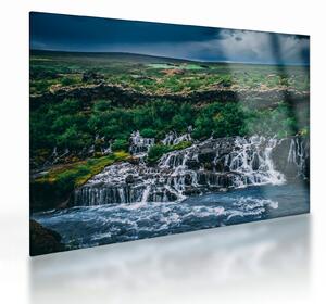 Staklena slika slapova u prirodi (70x50 cm)