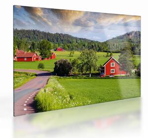 Staklena slika sela (70x50 cm)