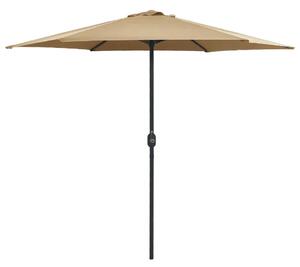 Vrtni suncobran s aluminijskim stupom 270 x 246 cm smeđesivi - Sivo-smeđa 1 Sivo-smeđa