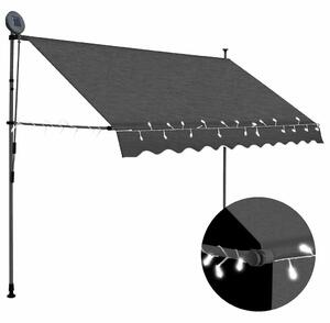 Tenda na ručno uvlačenje s LED svjetlima 250 cm antracit - Antracit 1 250 cm Antracit